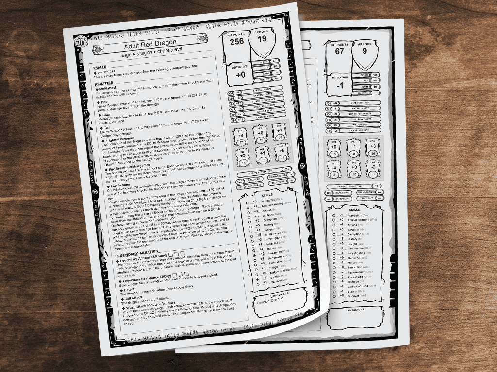 Expanded Stat Blocks - Matty P